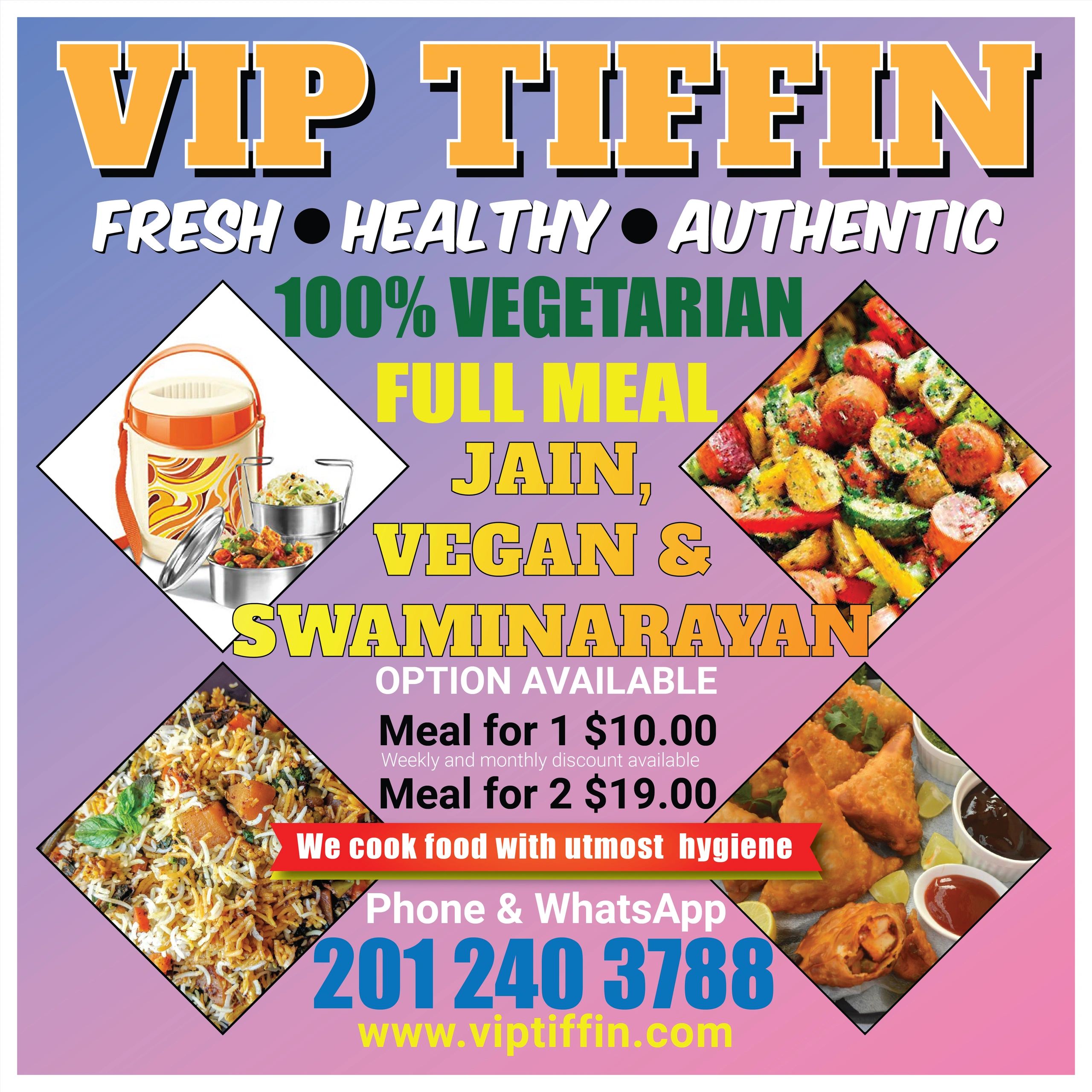 V.I.P Tiffin Indian Tiffin Service, Delivery and Pickup